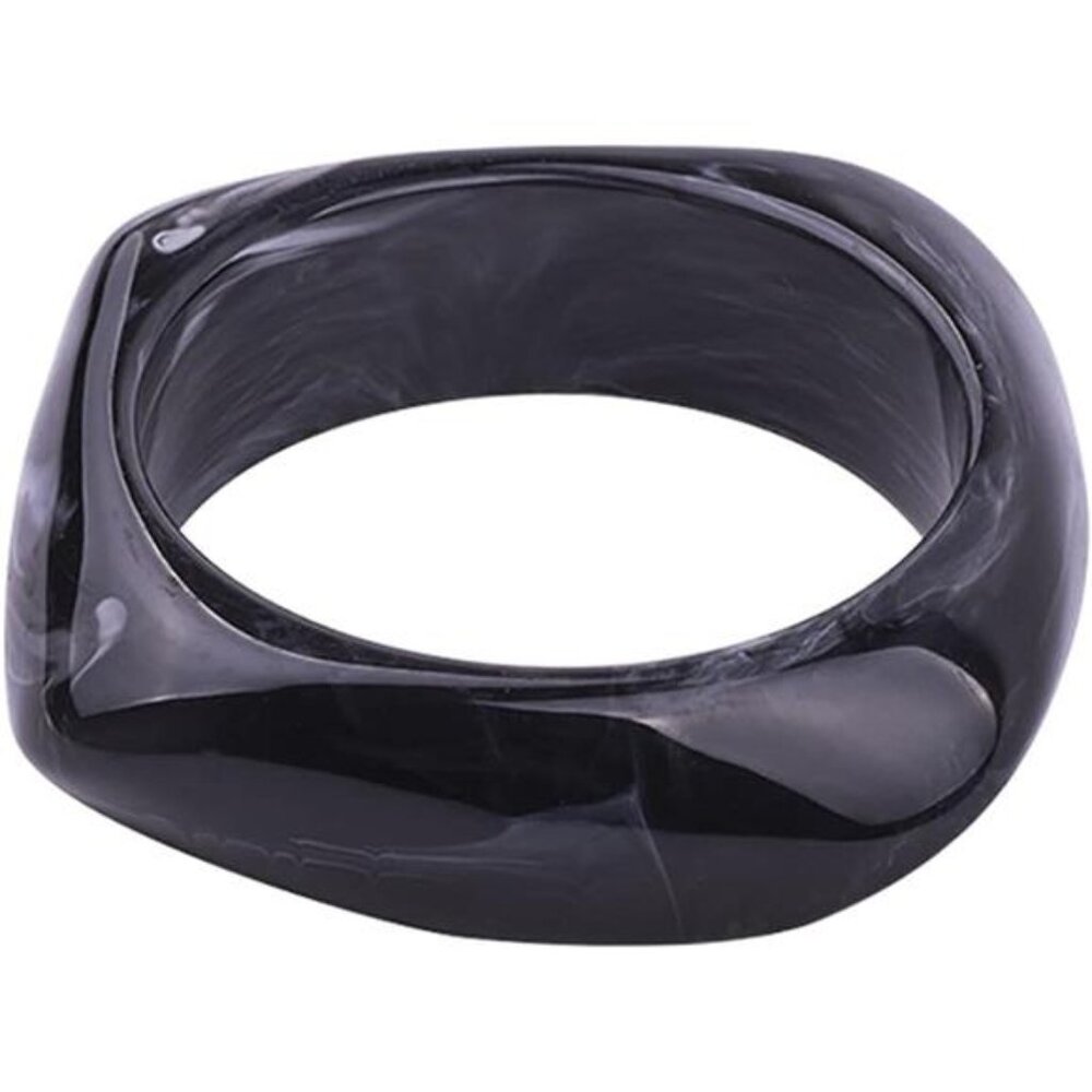 Square Acrylic Resin Bangle Bracelet Wristbands Tortoiseshell Acetate Plate Cuff